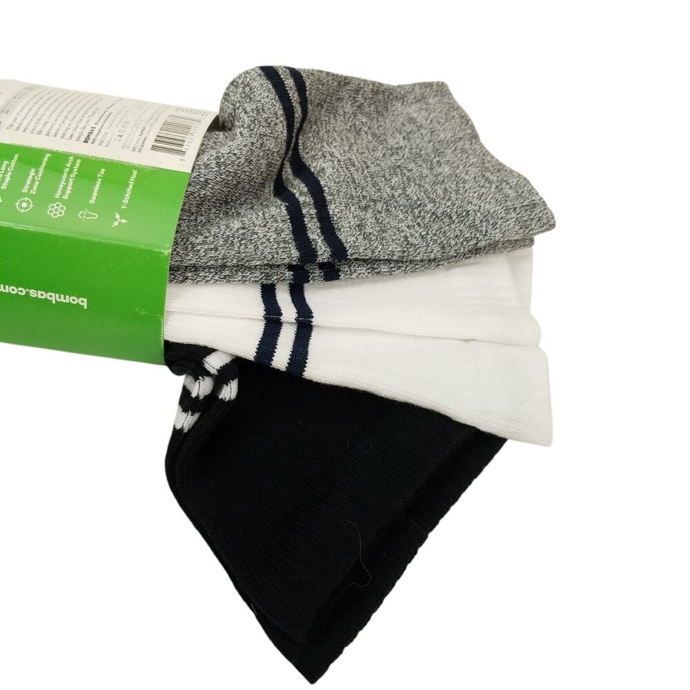 Bombas Unisex Compression 15-20MMHg Knee High Socks 3 Pack Medium Midweight